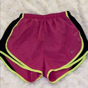 Pink and Yellow Nike Shorts